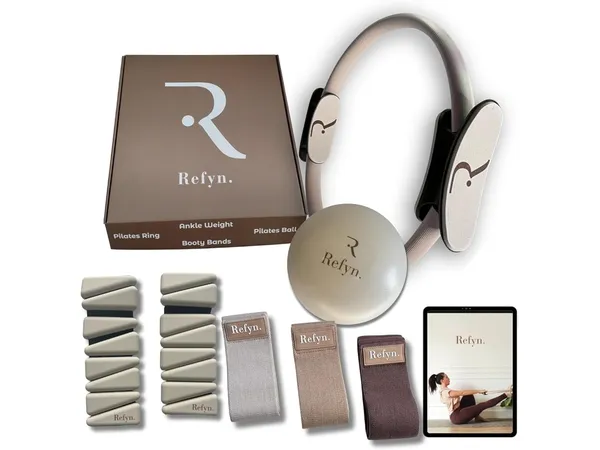REFYN kit Pilates maison complet avec poids chevilles et anneau